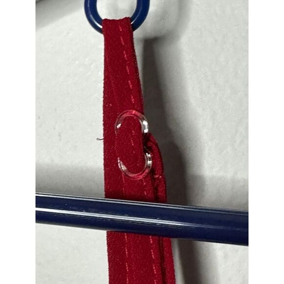 Inner Most Slip dress Sexy Nighty Red adjustable Black Lace Trim 34" Chest VTG - Picture 7 of 9